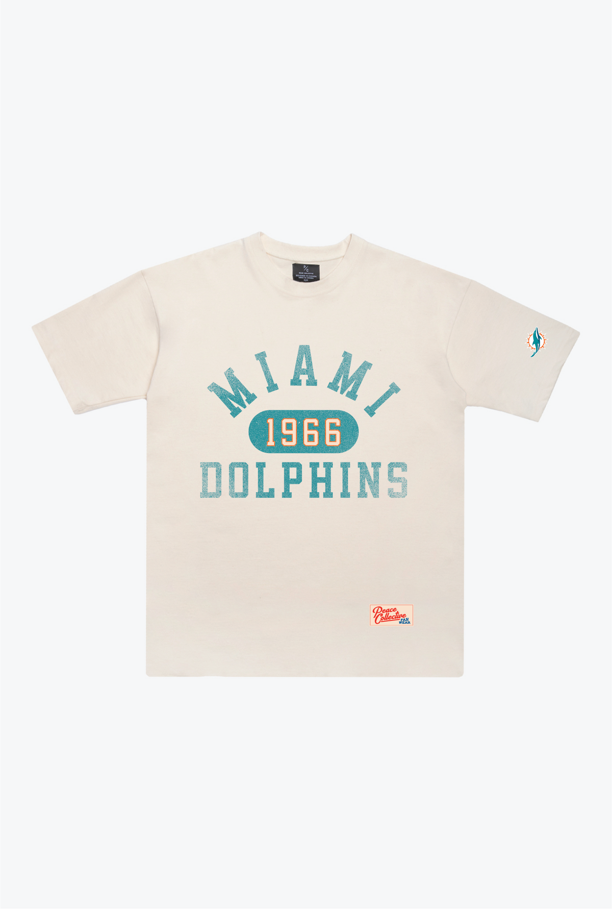 Miami Dolphins Athletic Club Heavyweight T-Shirt - Ivory