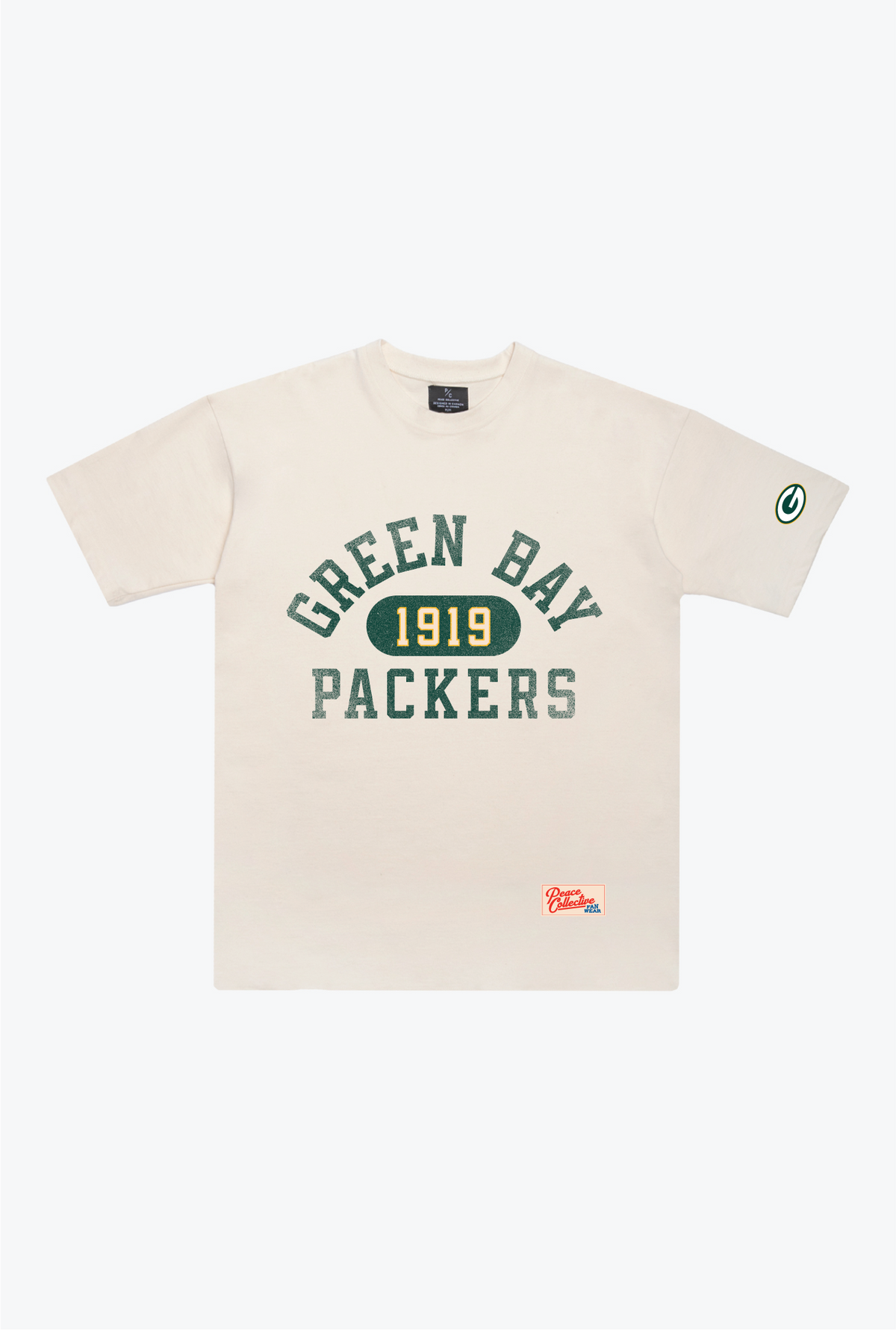 Green Bay Packers Athletic Club Heavyweight T-Shirt - Ivory