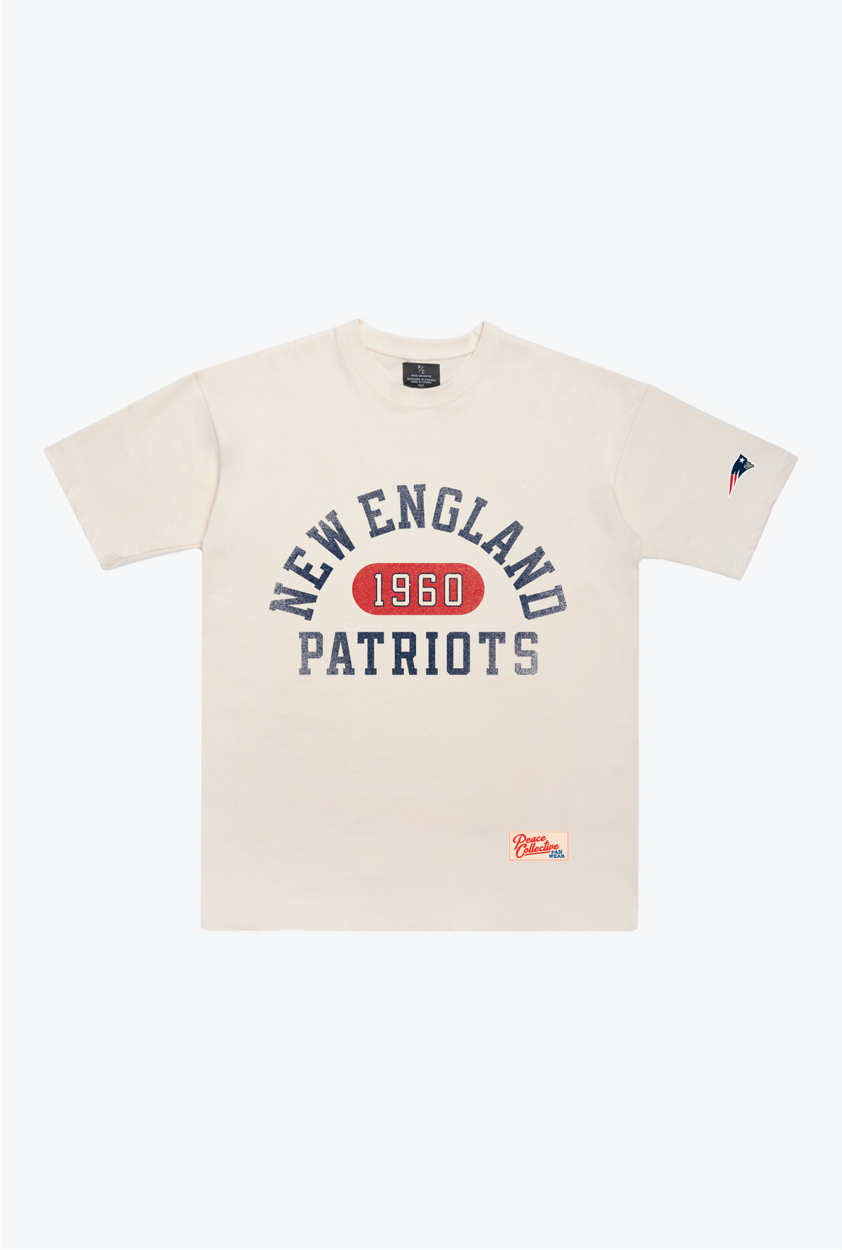New England Patriots Athletic Club Heavyweight T-Shirt - Ivory