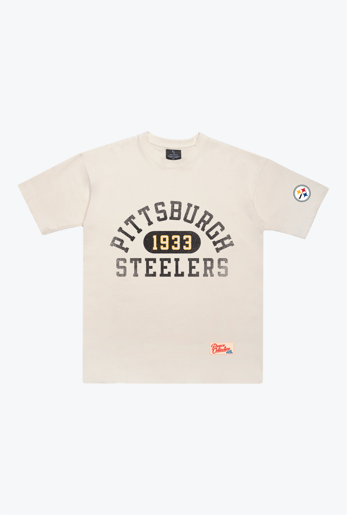 Pittsburgh Steelers Athletic Club Heavyweight T-Shirt - Ivory