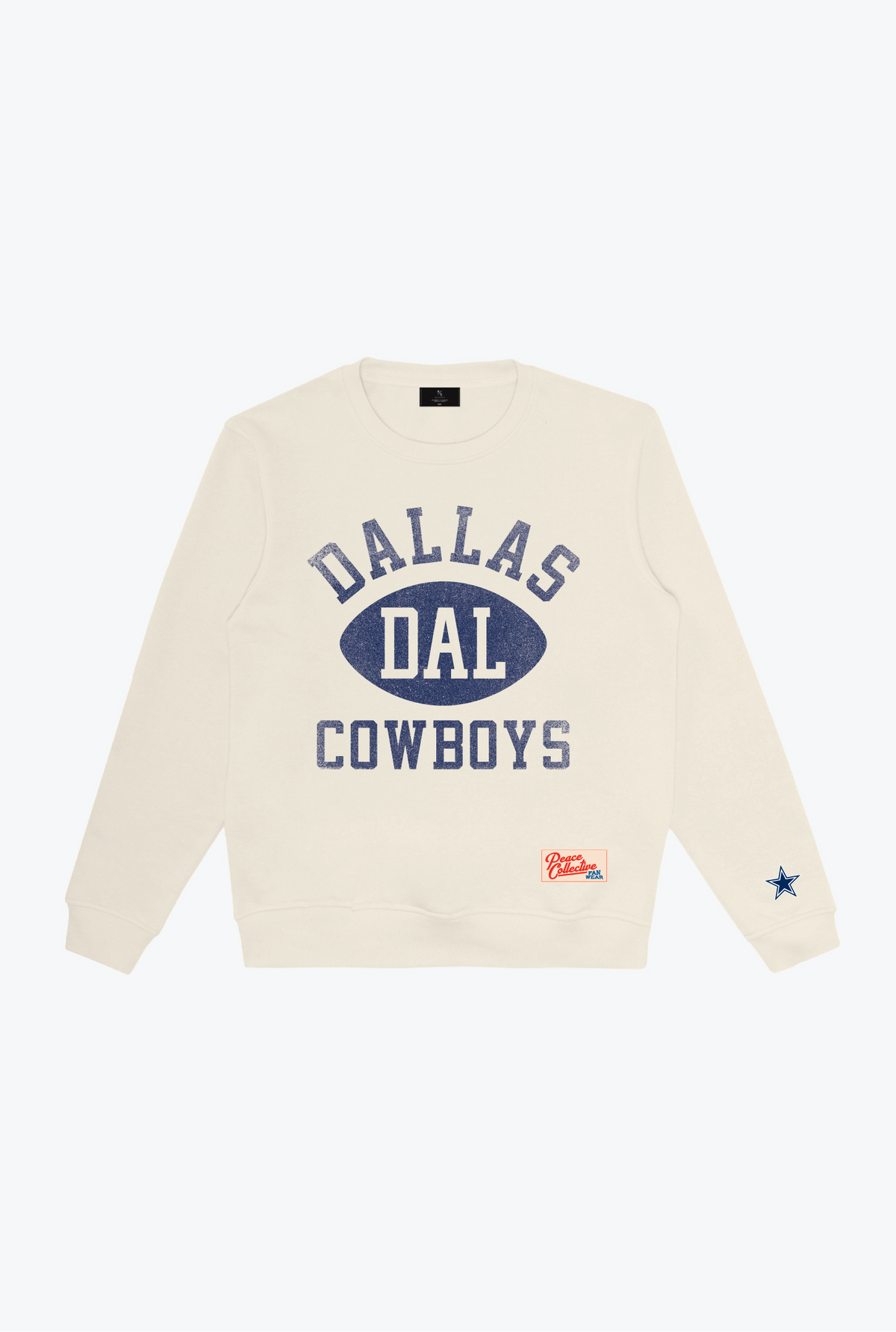 Dallas Cowboys Warm Up Heavyweight Crewneck - Ivory