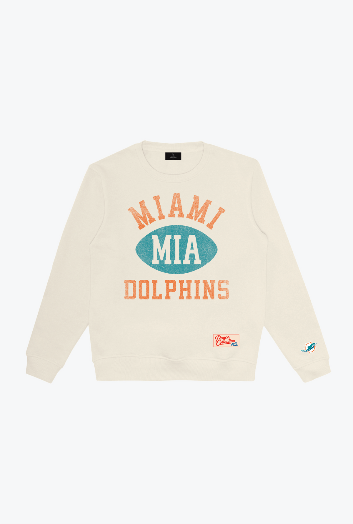 Miami Dolphins Warm Up Heavyweight Crewneck - Ivory