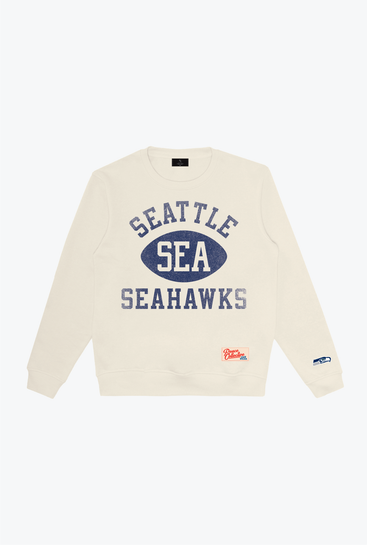 Seattle Seahawks Warm Up Heavyweight Crewneck - Ivory