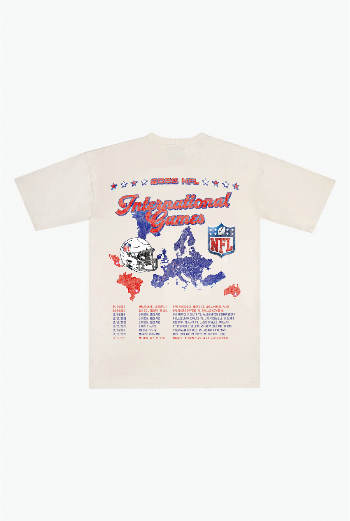 NFL London Heavyweight T-Shirt - Ivory