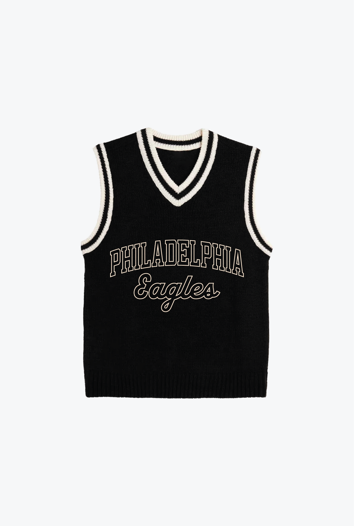 Philadelphia Eagles Knit Sweater Vest - Black