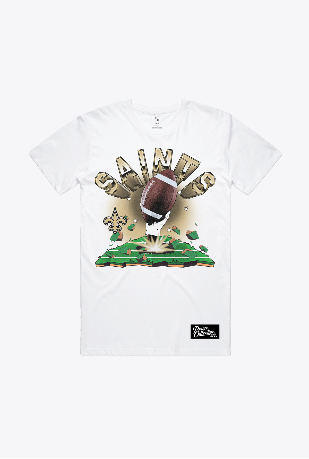 New Orleans Saints Vintage Clubhouse T-Shirt - White