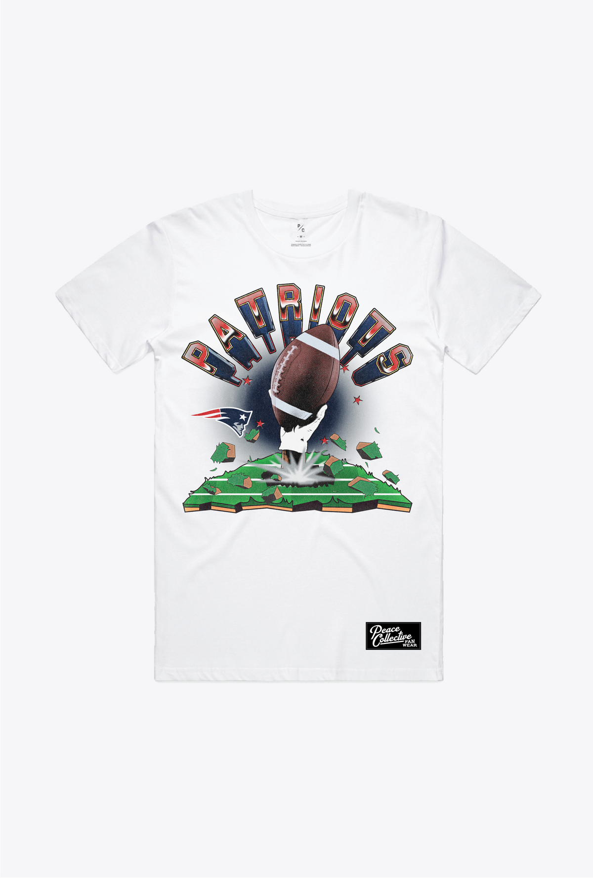 New England Patriots Vintage Clubhouse T-Shirt - White