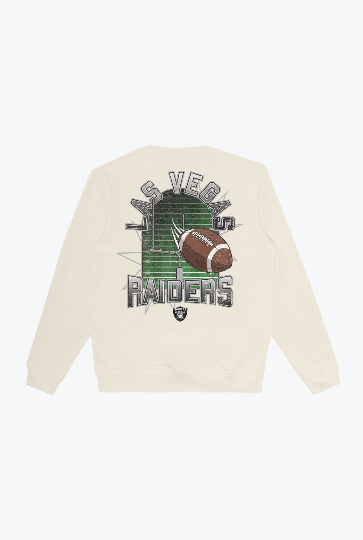 Las Vegas Raiders Vintage Clubhouse Score Crewneck - Ivory