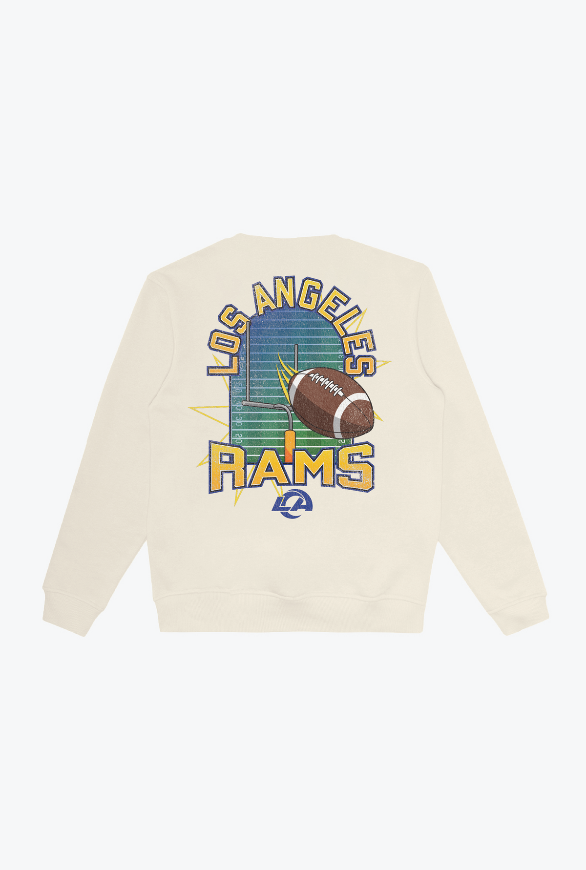 Los Angeles Rams Vintage Clubhouse Score Crewneck - Ivory