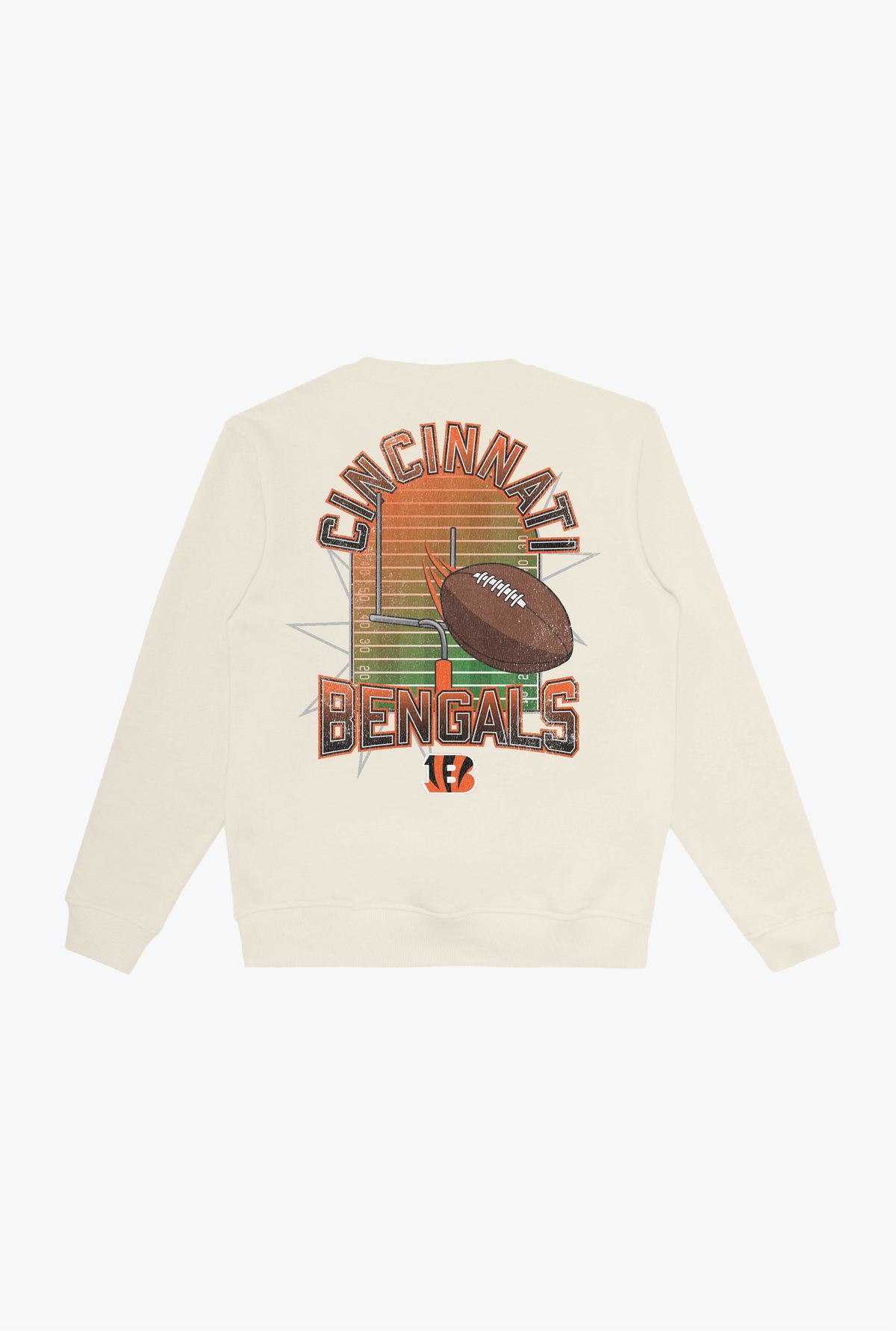 Cincinnati Bengals Vintage Clubhouse Score Crewneck - Ivory