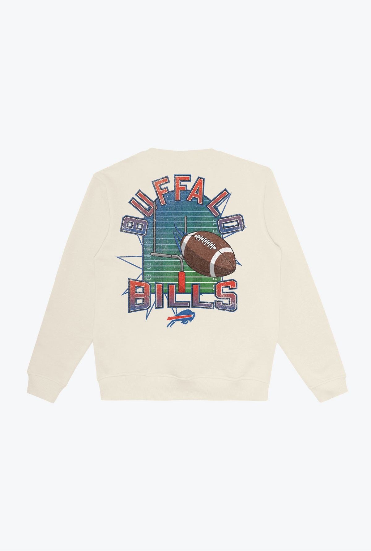 Buffalo Bills Vintage Clubhouse Score Crewneck - Ivory