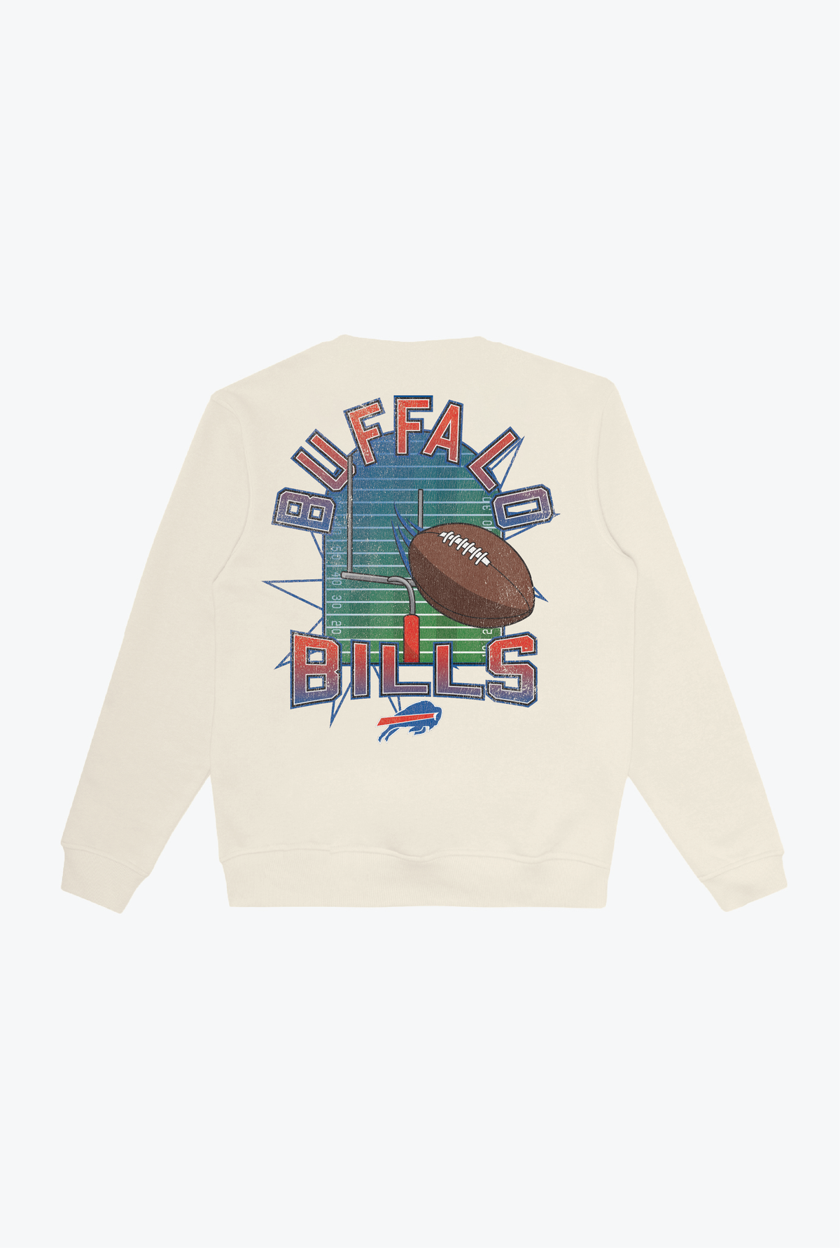 Buffalo Bills Vintage Clubhouse Score Crewneck - Ivory
