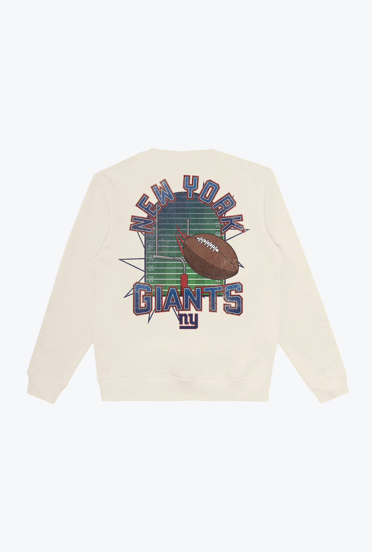 New York Giants Vintage Clubhouse Score Crewneck - Ivory