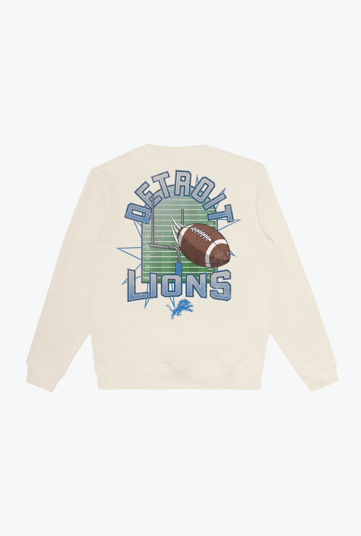 Detroit Lions Vintage Clubhouse Score Crewneck - Ivory