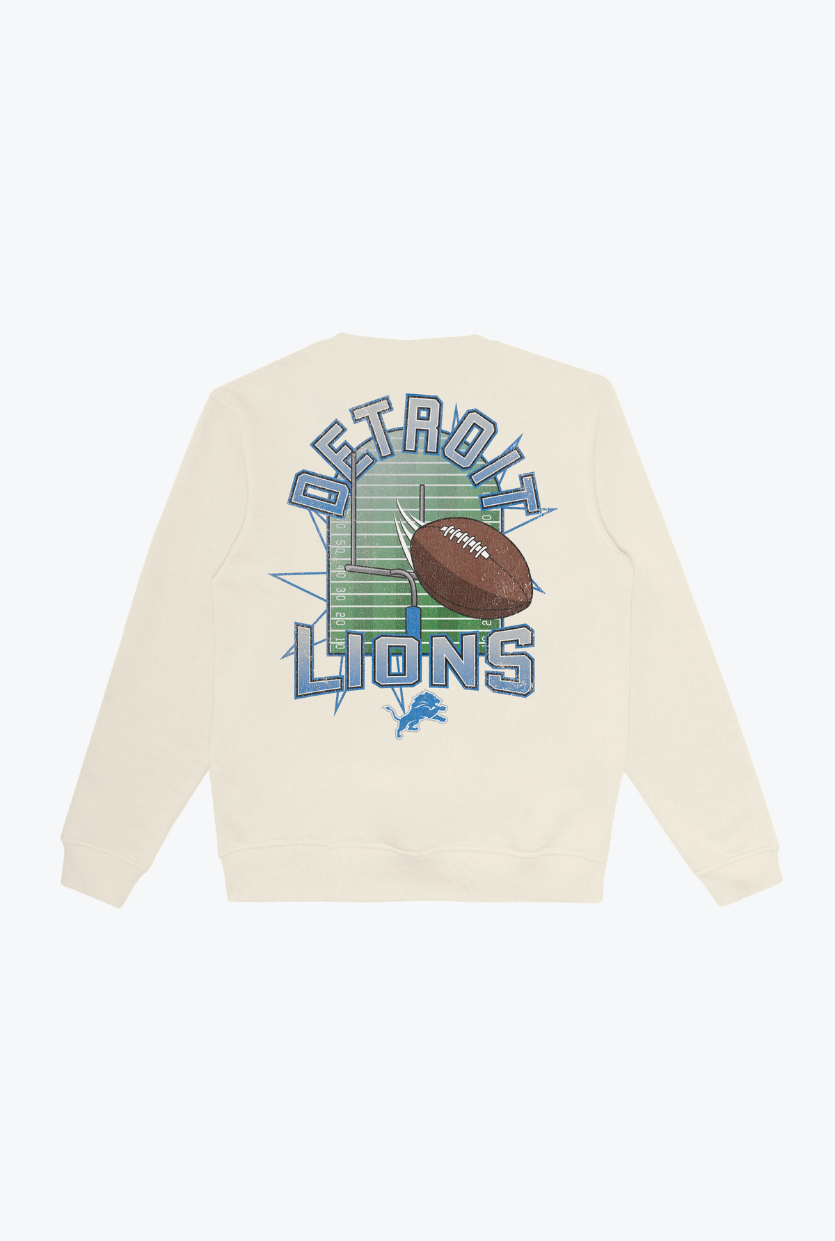 Detroit Lions Vintage Clubhouse Score Crewneck - Ivory