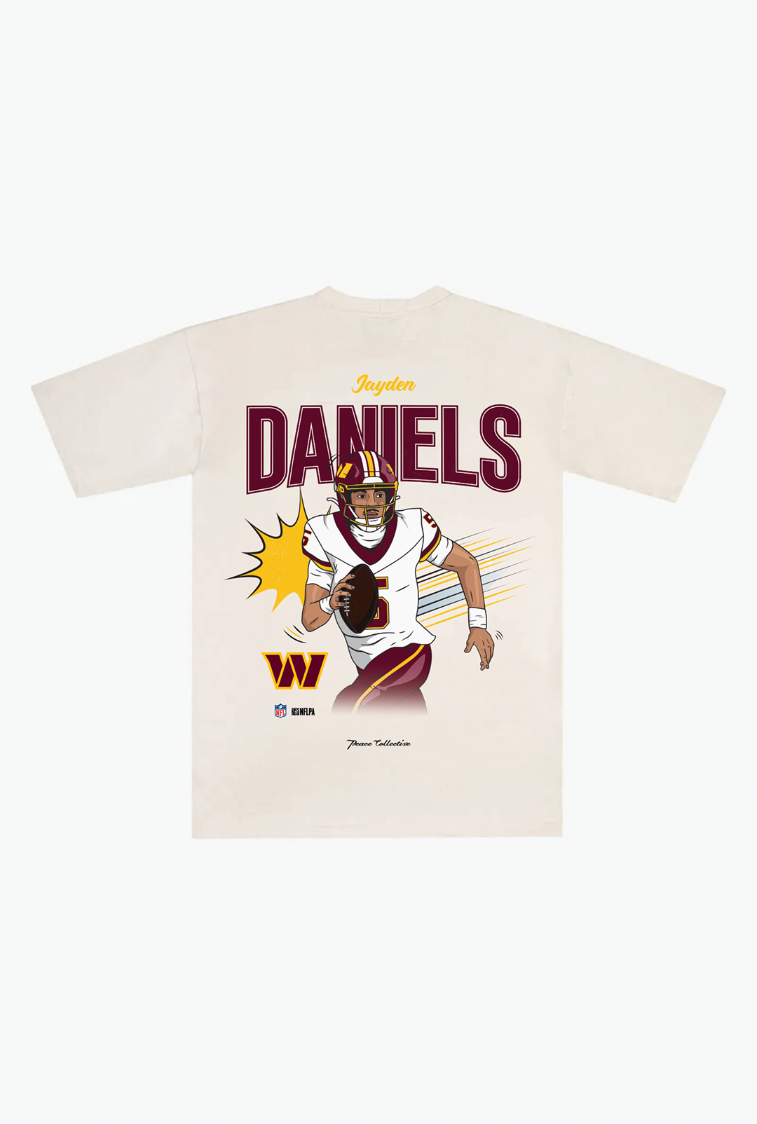 Jayden Daniels Heavyweight T-Shirt - Ivory