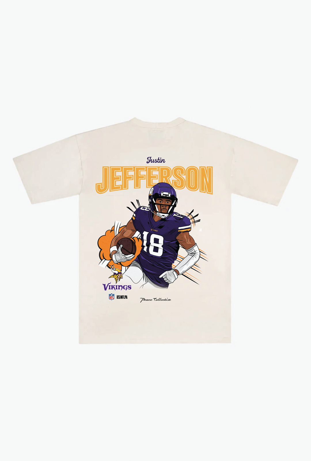 Justin Jefferson Heavyweight T-Shirt - Ivory