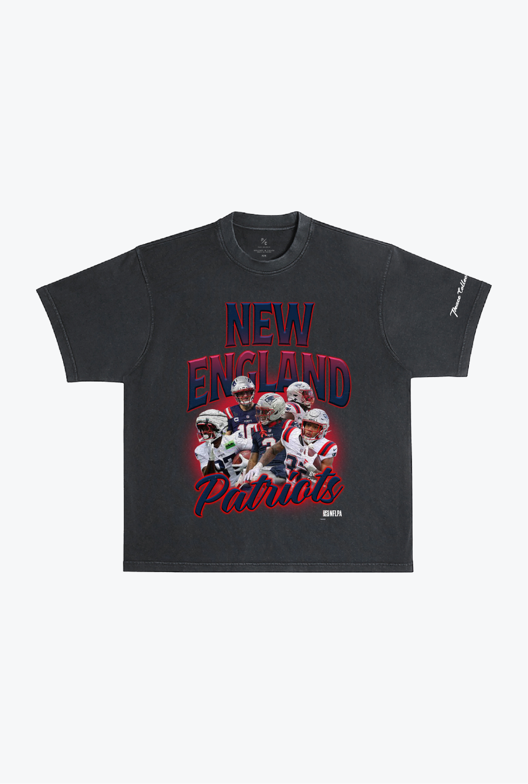 New England Patriots Vintage Heavyweight Garment Dyed T-Shirt - Black