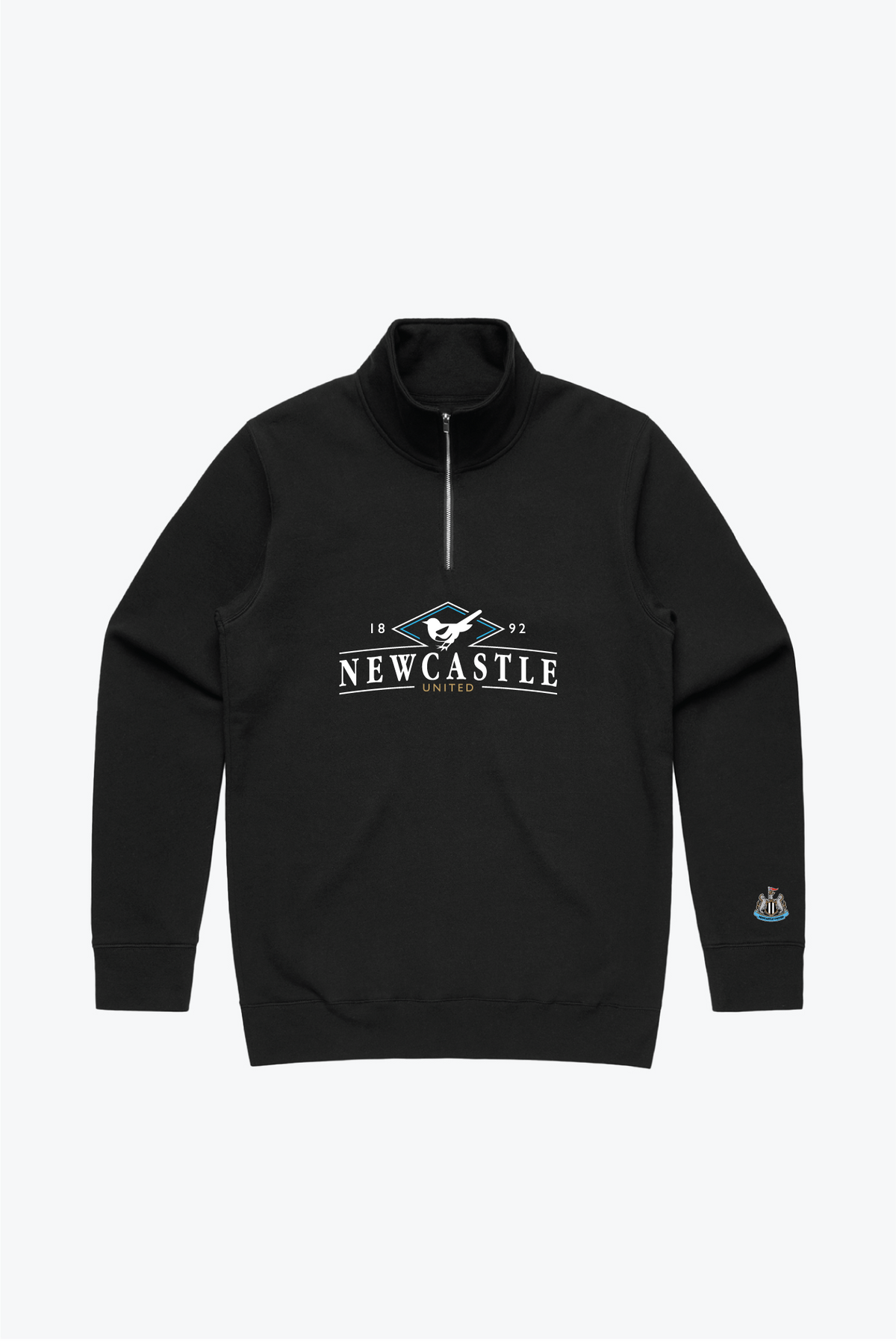 Newcastle United Vintage Quarter Zip - Black