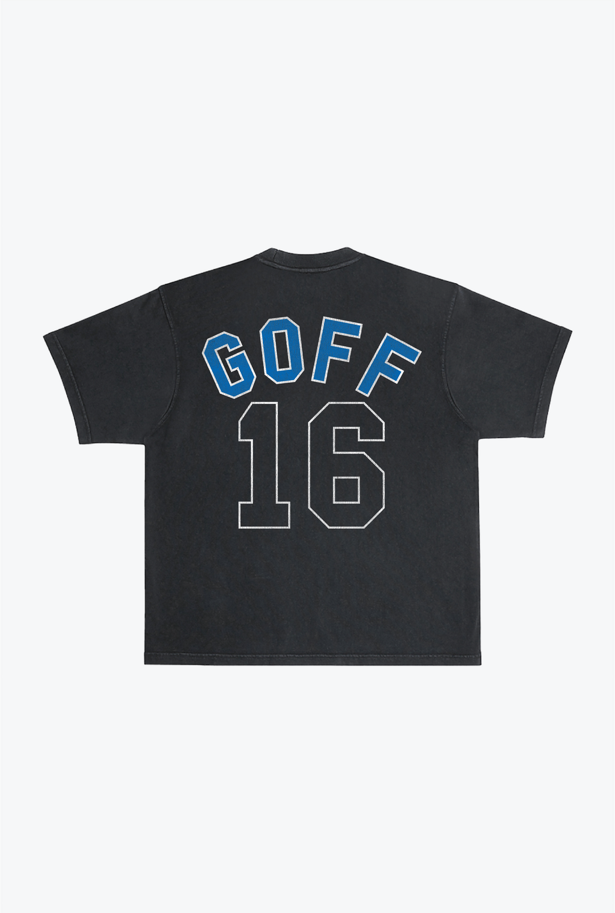 Jared Goff Heavyweight Garment Dyed T-Shirt - Black