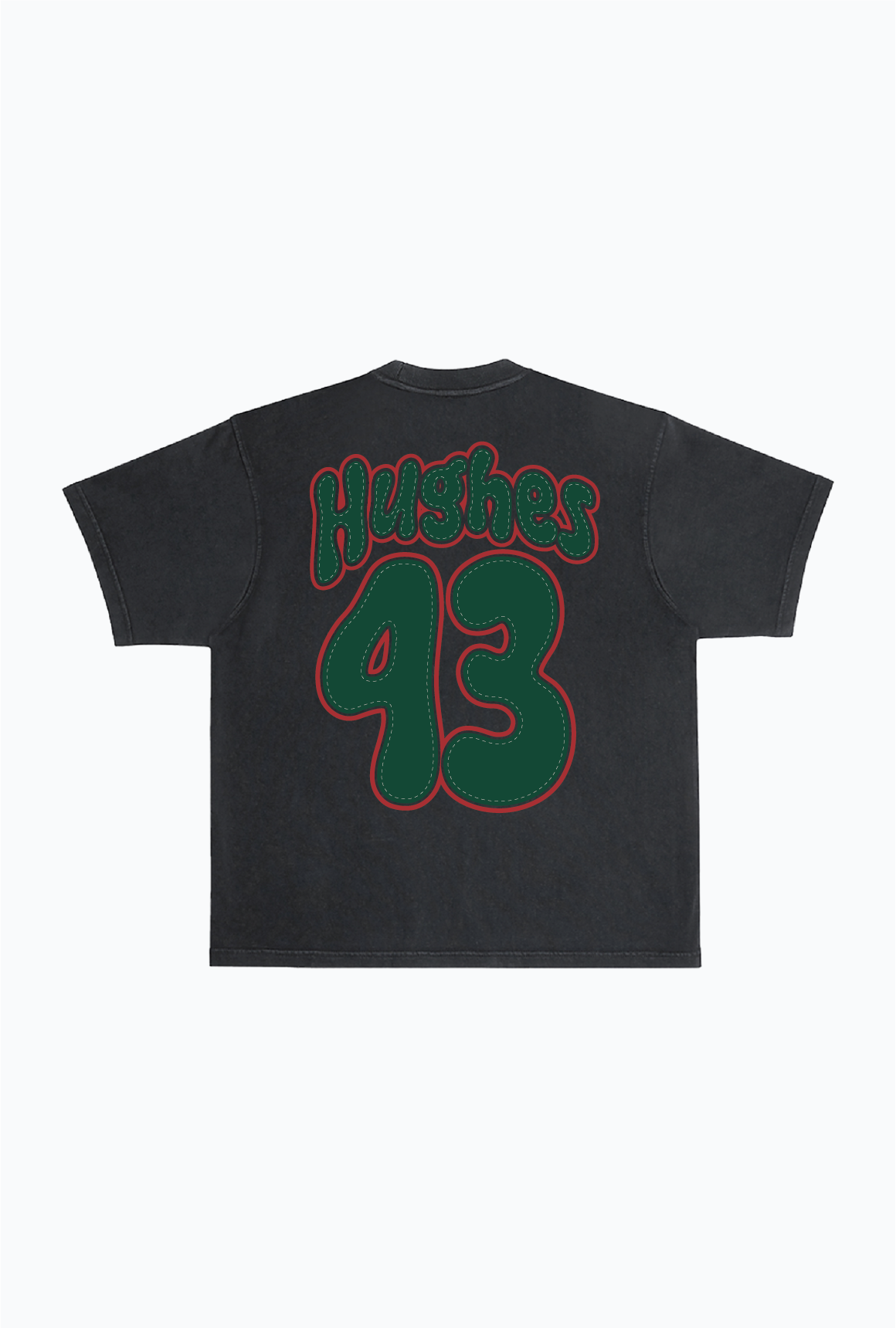 Quinn Hughes Heavyweight Garment Dyed T-Shirt - Black