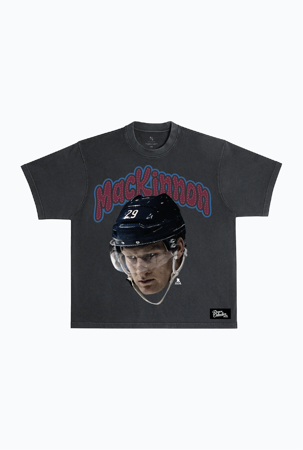 Nathan MacKinnon Heavyweight Garment Dyed T-Shirt - Black