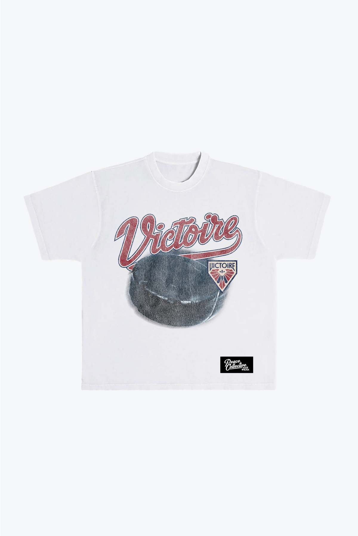 Montréal Victoire Puck Heavyweight T-Shirt - White