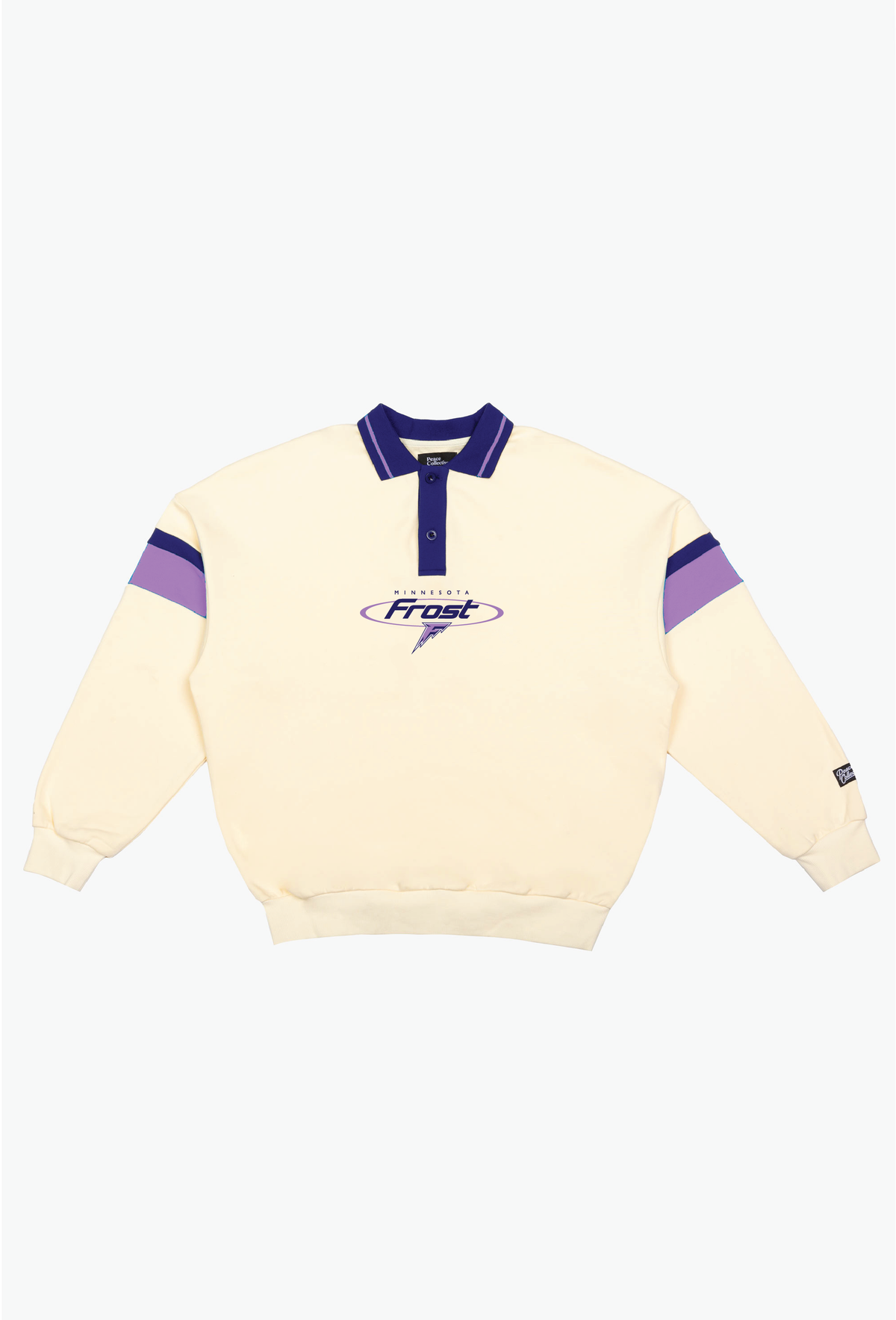 Minnesota Frost Oversized Rugby - Ivory / Purple