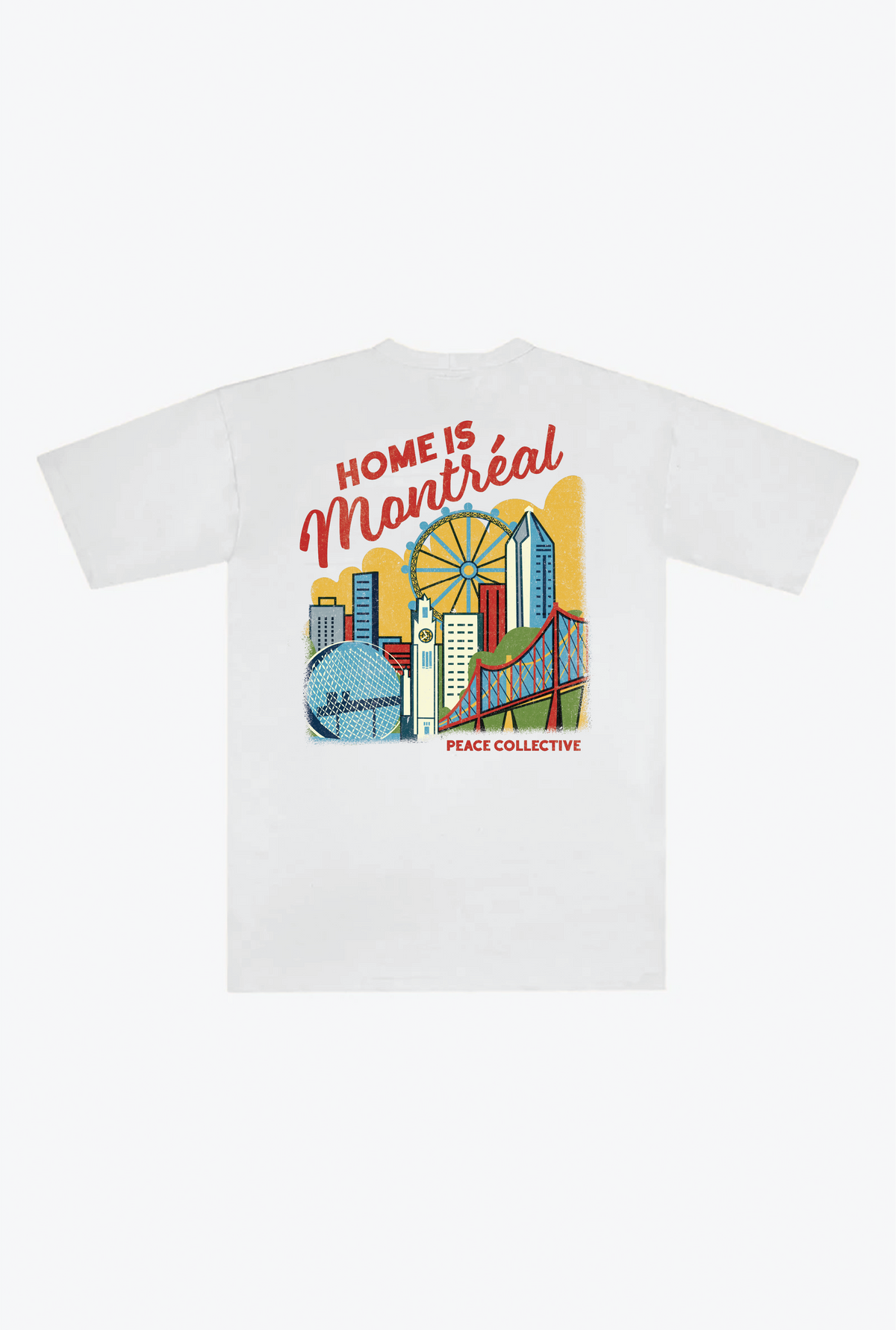 Home is Montreal Heavyweight Garment Dyed T-Shirt - White