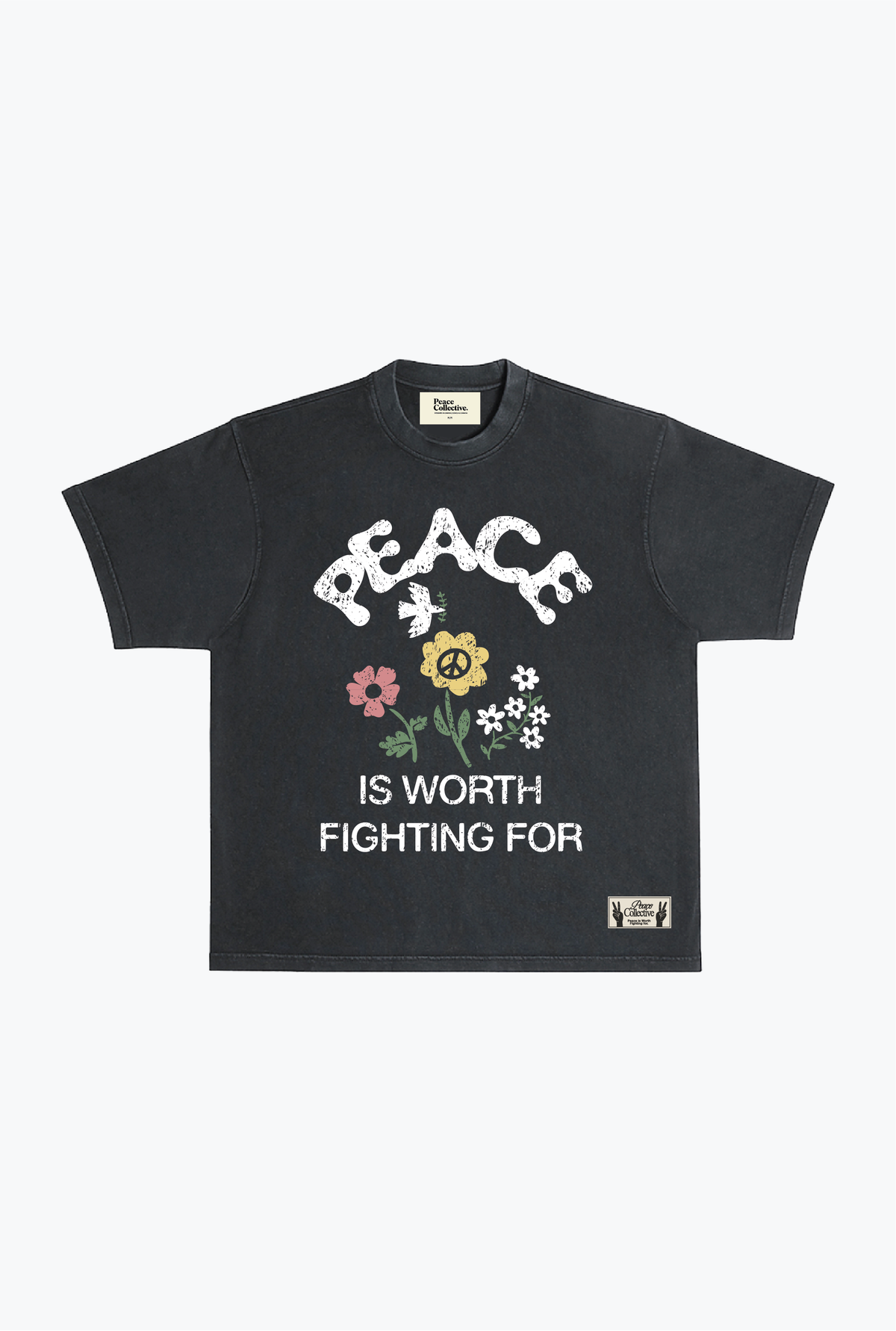 Fight Heavyweight Garment Dyed T-Shirt - Black