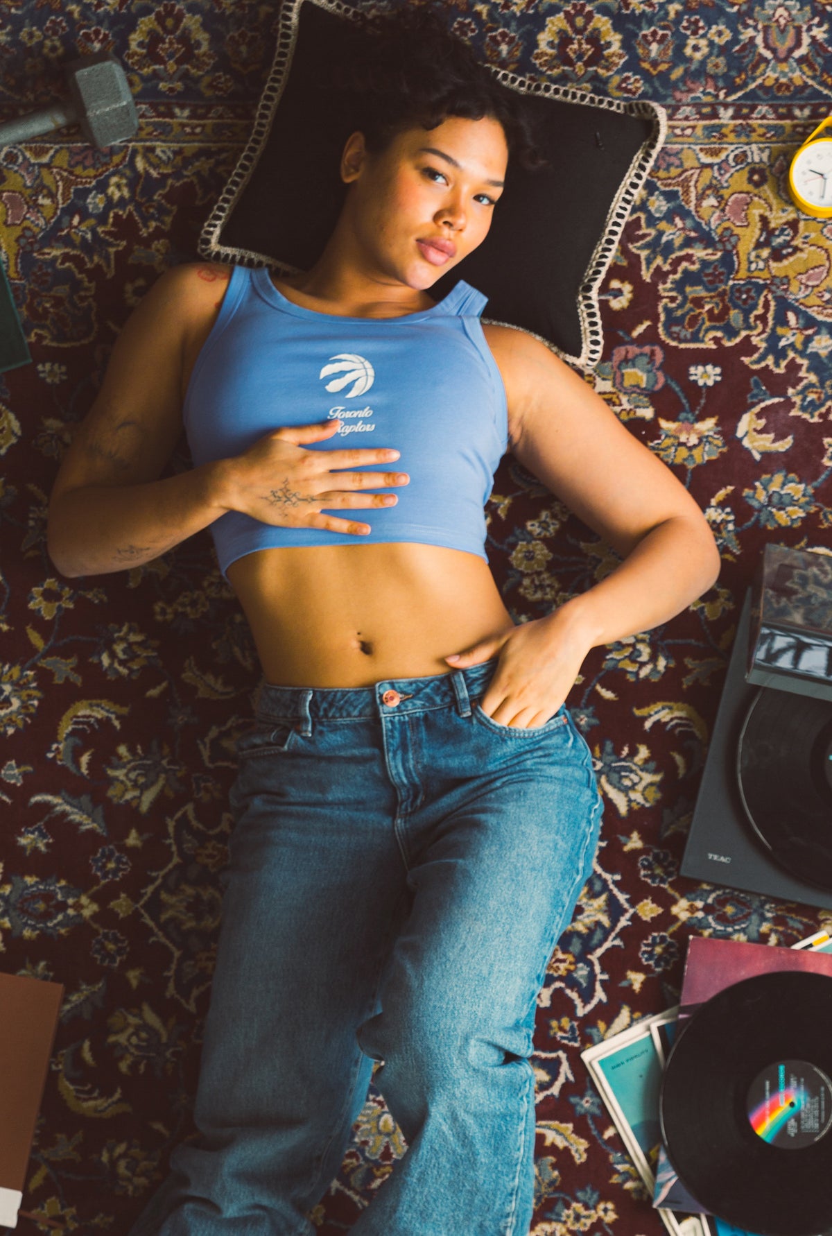 Toronto Raptors Cropped Tank - Purple