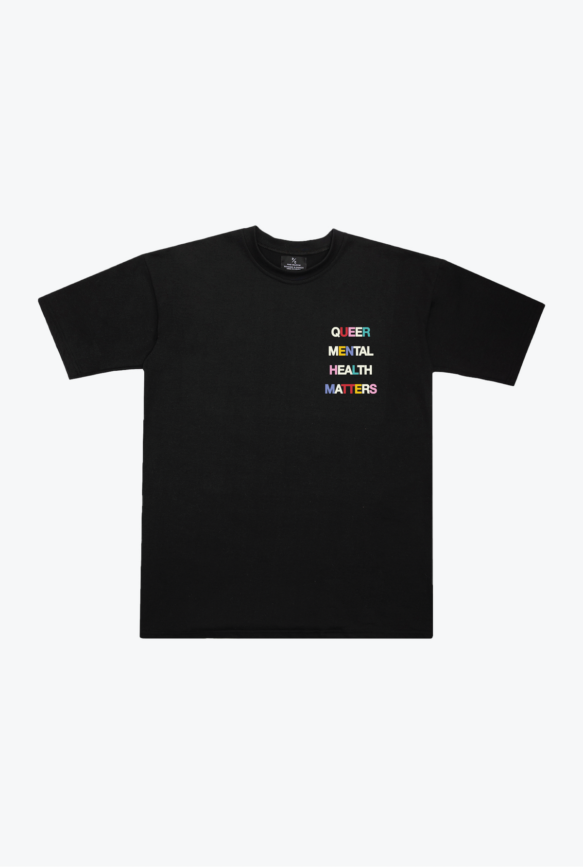 Queer Mental Health Matters Heavyweight T-Shirt - Black