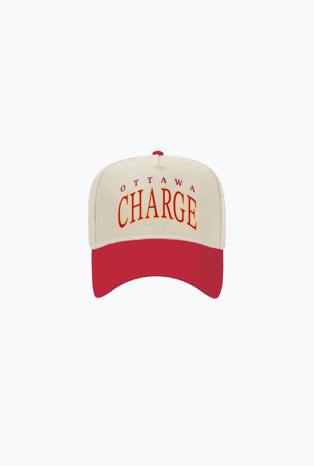 Ottawa Charge A-Frame Cap - Ivory / Red