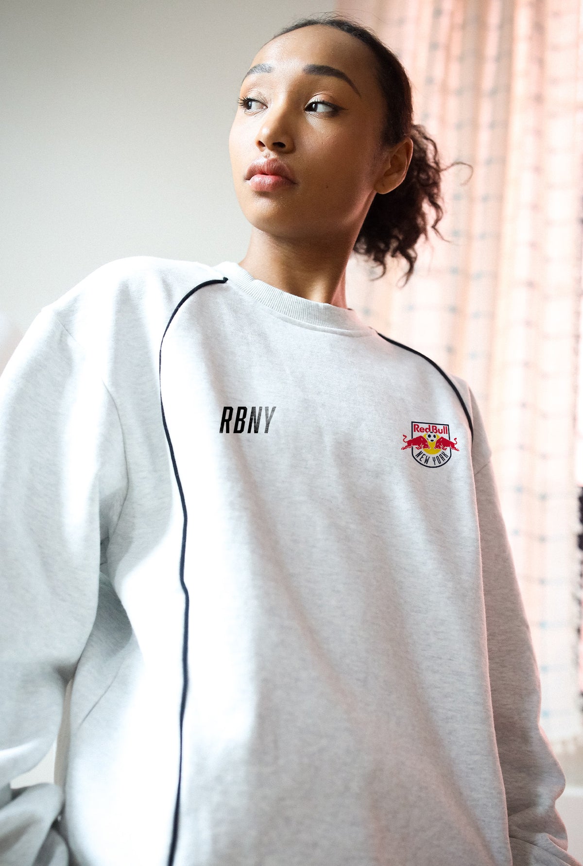 New York Red Bulls Heavyweight Piping Crewneck - Ash