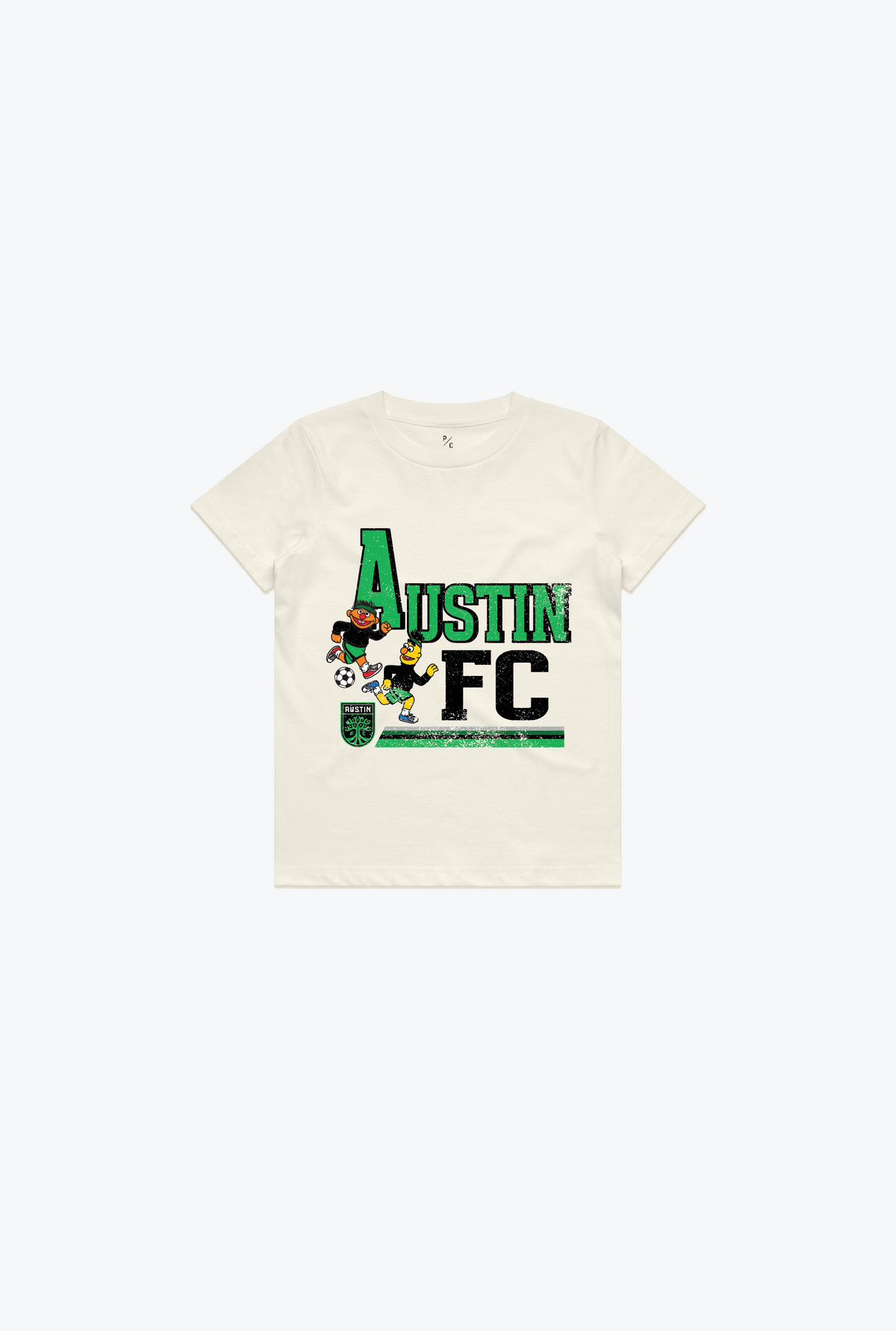 Austin FC x Sesame Street Stacked Kids T-Shirt - Ivory