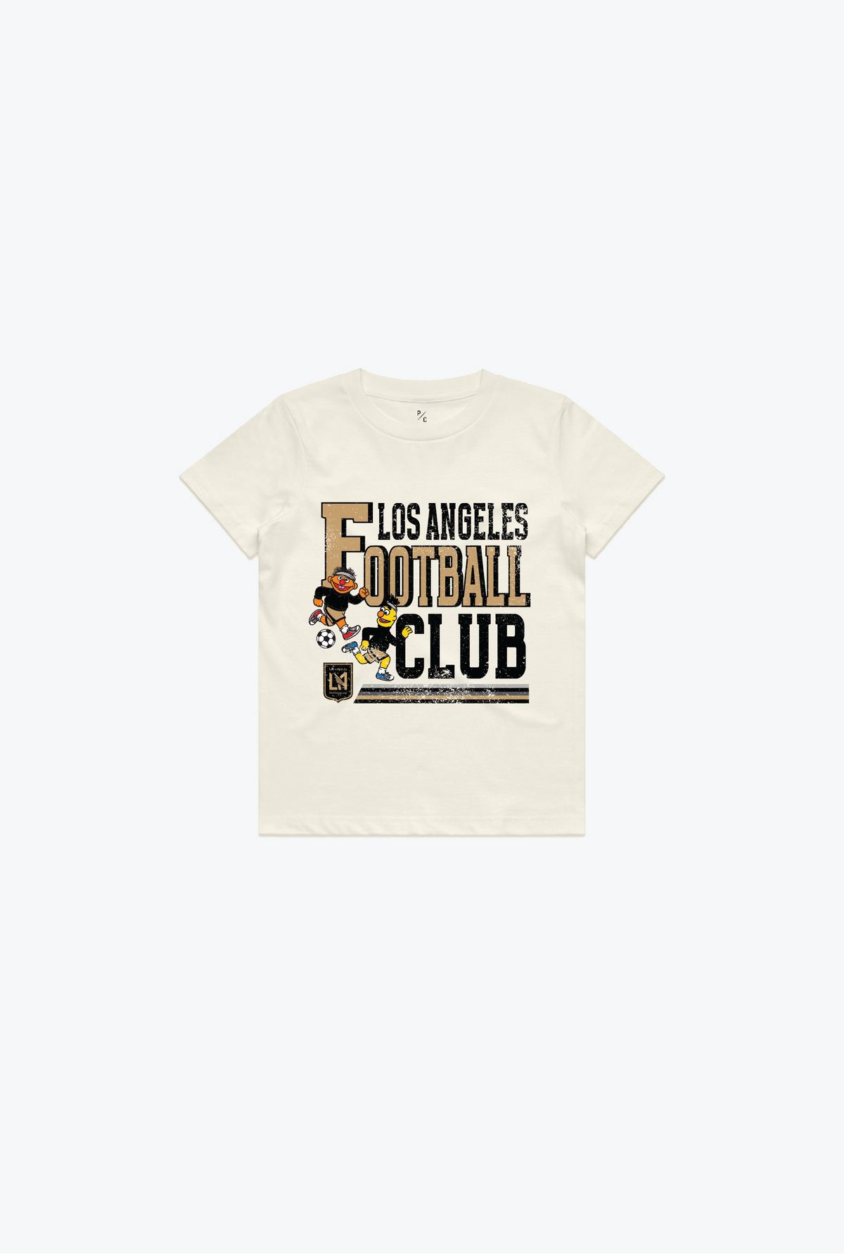 Los Angeles FC x Sesame Street Stacked Kids T-Shirt - Ivory
