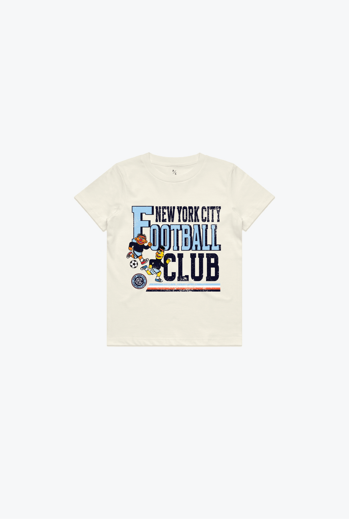 New York City FC x Sesame Street Stacked Kids T-Shirt - Ivory