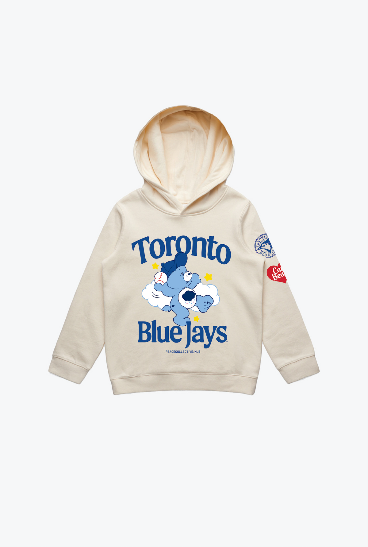 Toronto Blue Jays x Care Bears Champion Kids Hoodie - Ivory