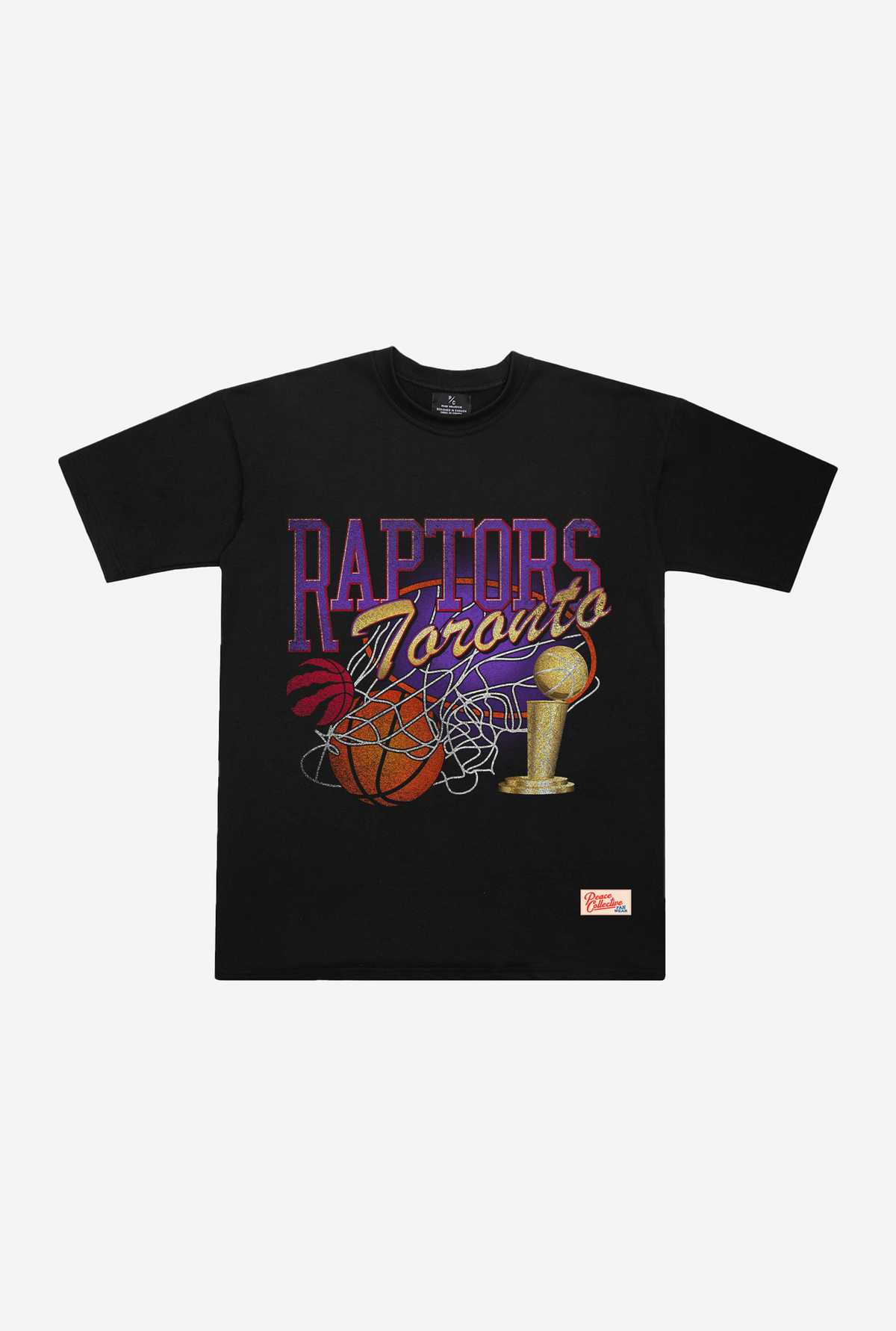 Toronto Raptors Swish Heavyweight T-Shirt - Black