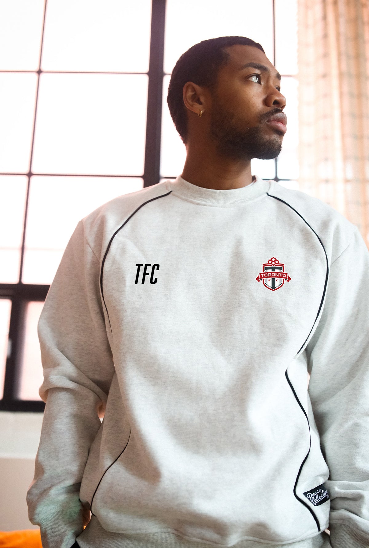 Toronto FC Heavyweight Piping Crewneck - Ash