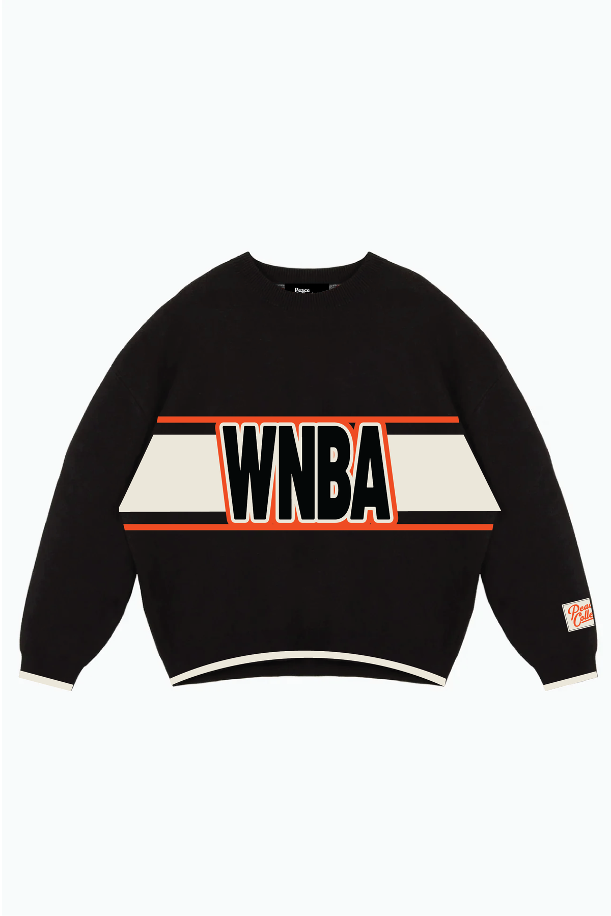 WNBA Since 96 Knit Sweater - Ivory / Fire Orange