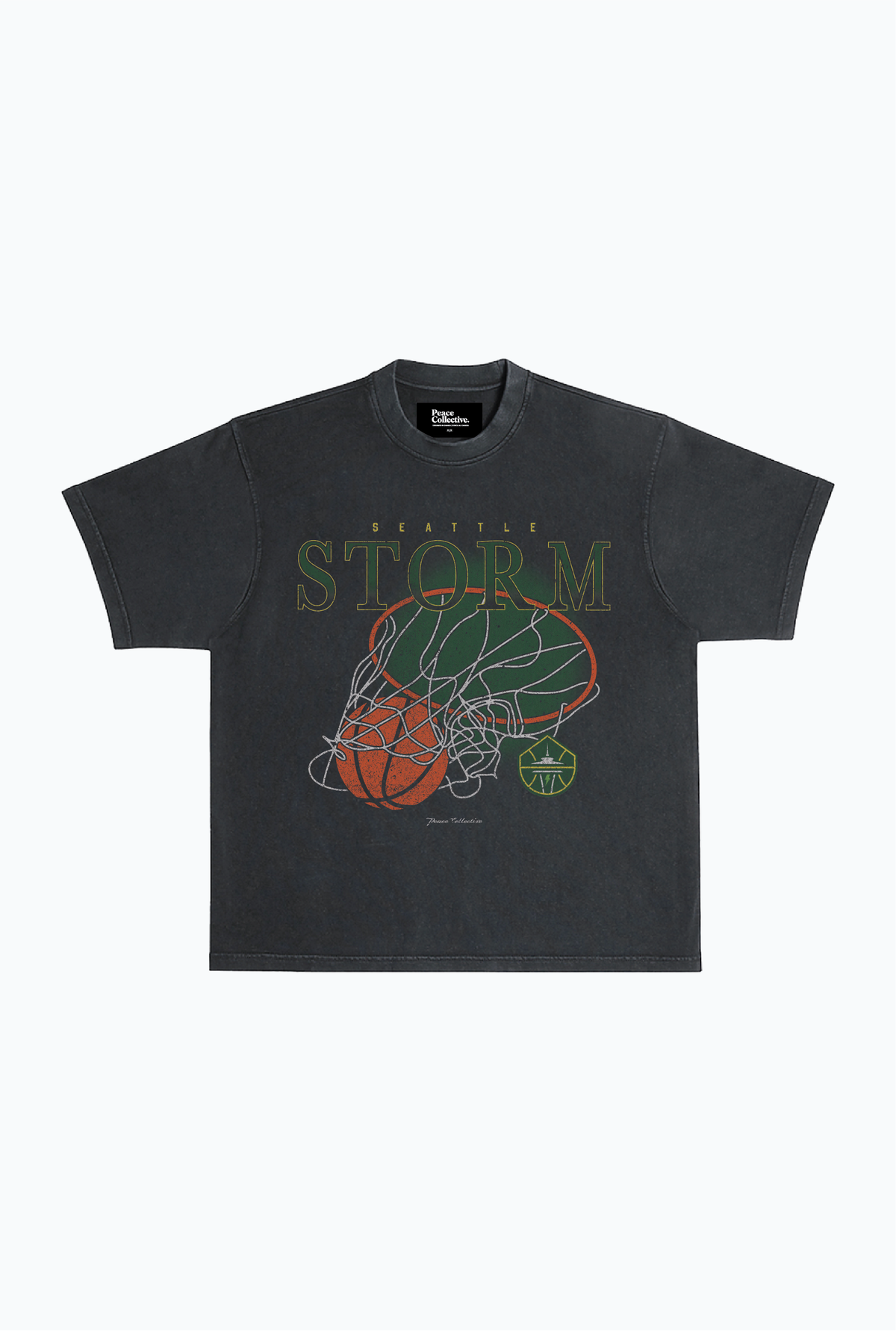 Seattle Storm Heavyweight T-Shirt - Off Black