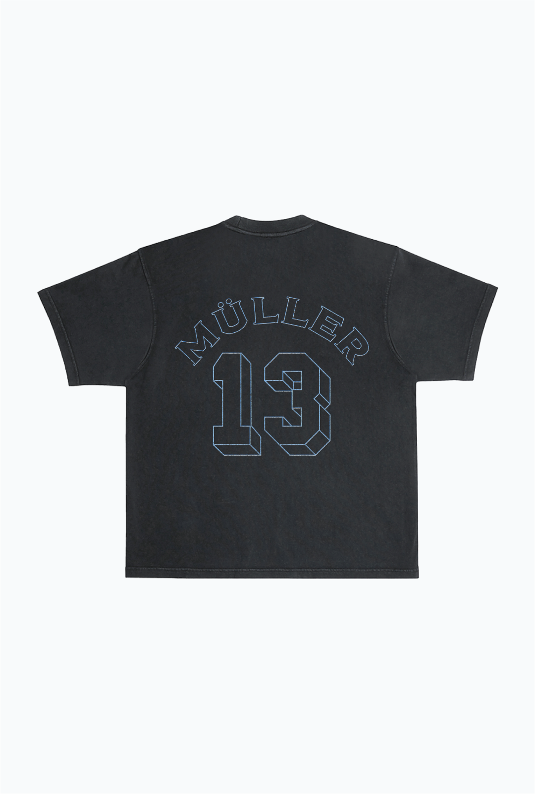 Thomas Müller Vintage Heavyweight Garment Dyed T-Shirt - Black