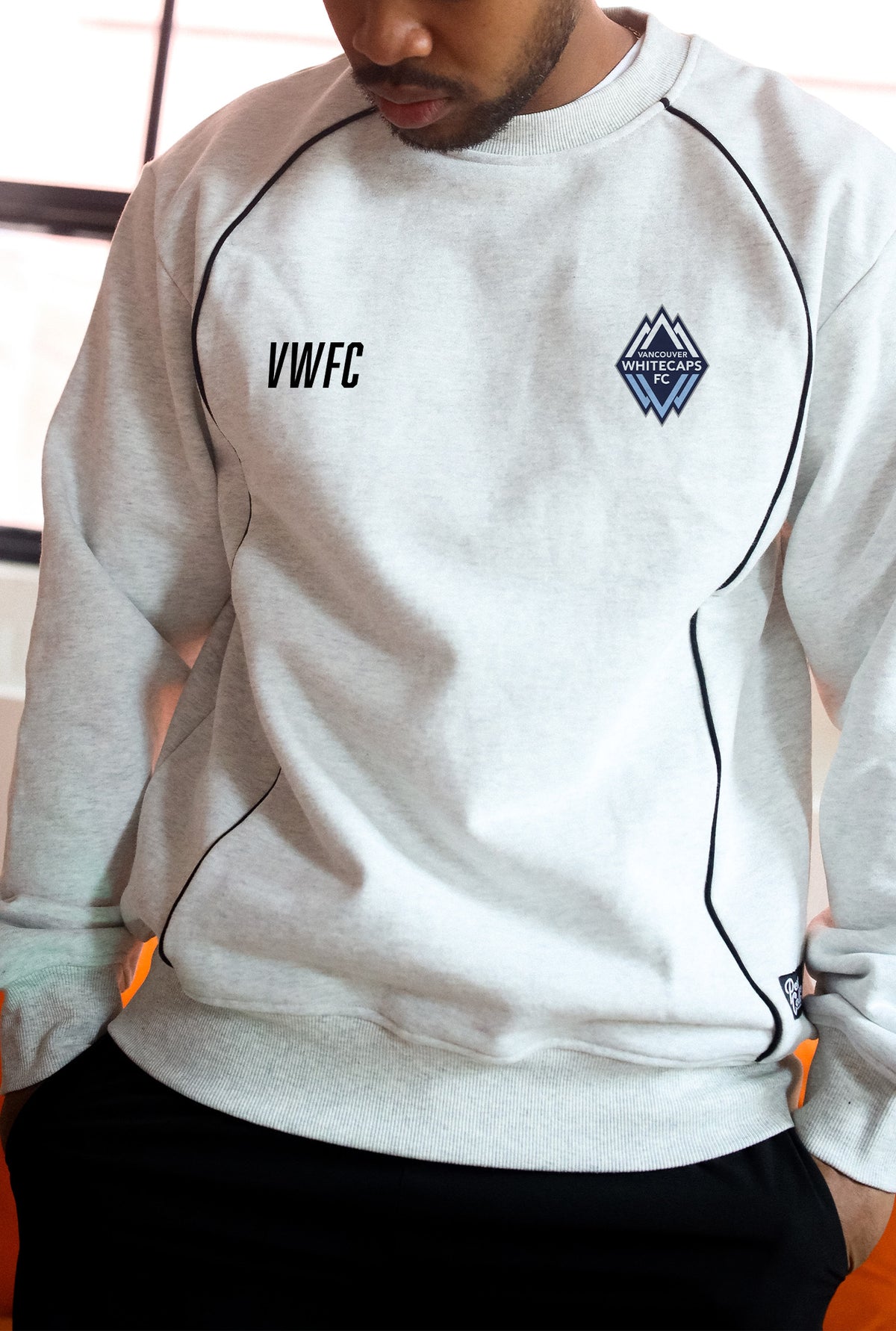 Vancouver Whitecaps FC Heavyweight Piping Crewneck - Ash