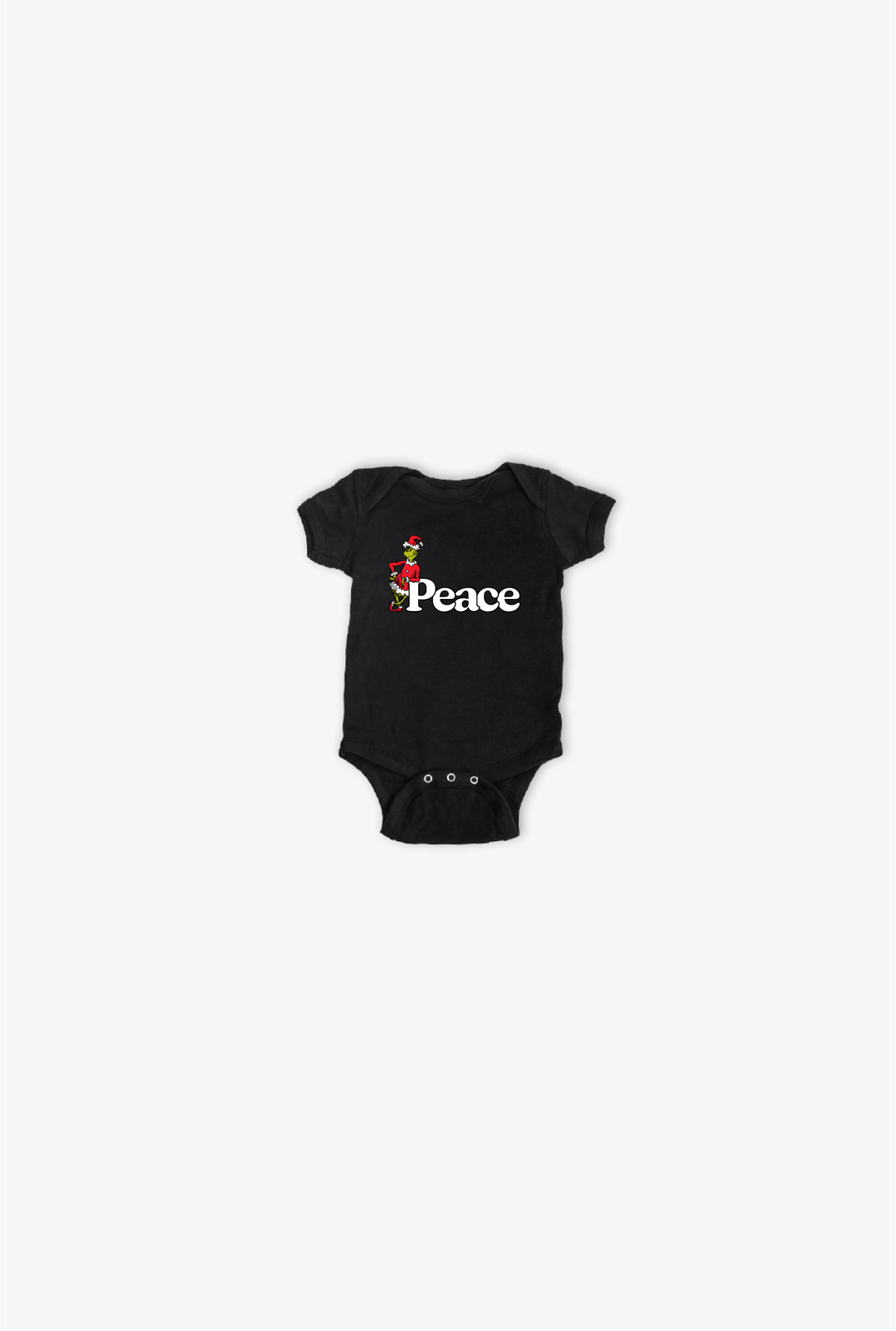 Grinch Peace Onesie - Black