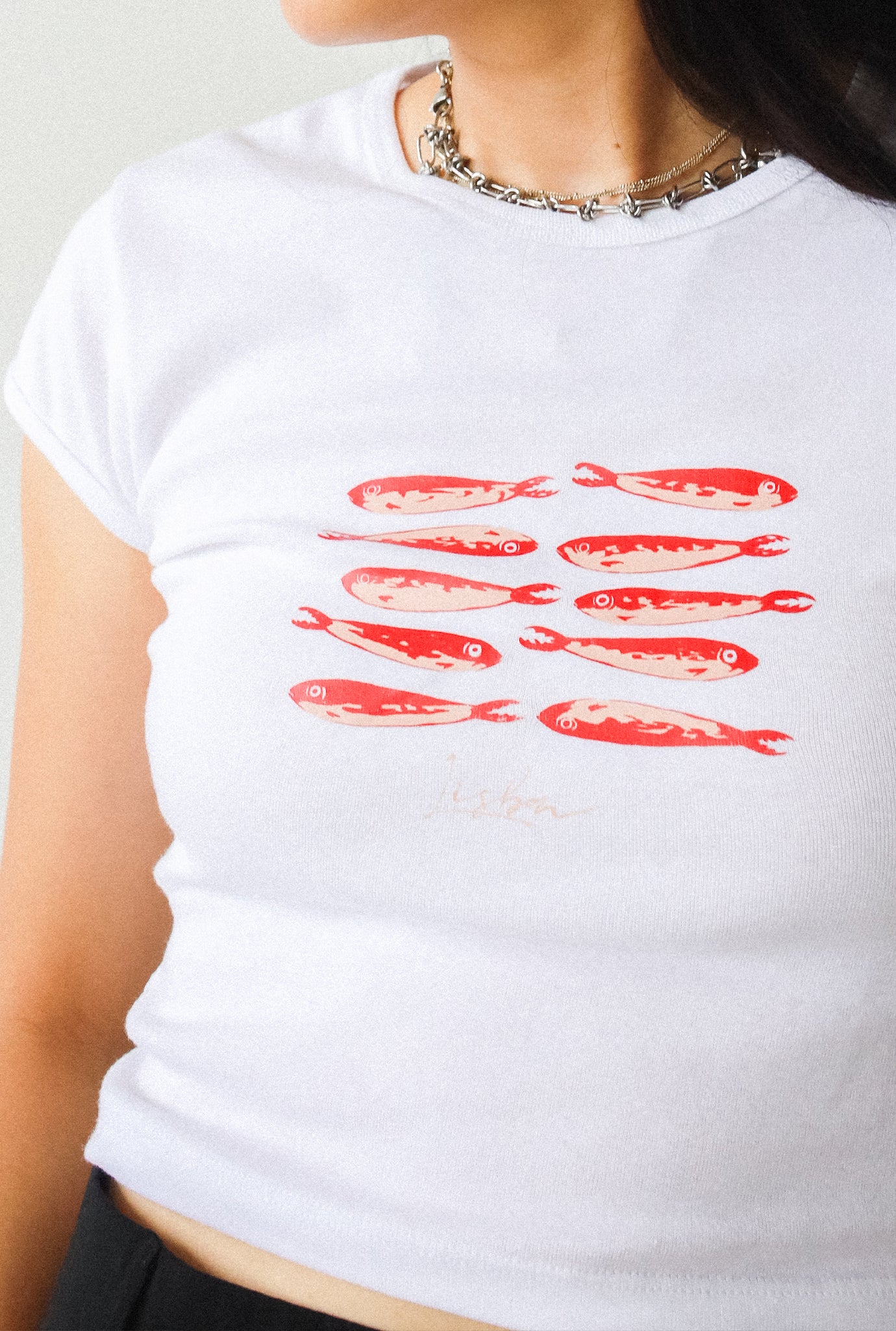 Lisbon Summer Baby Tee - White