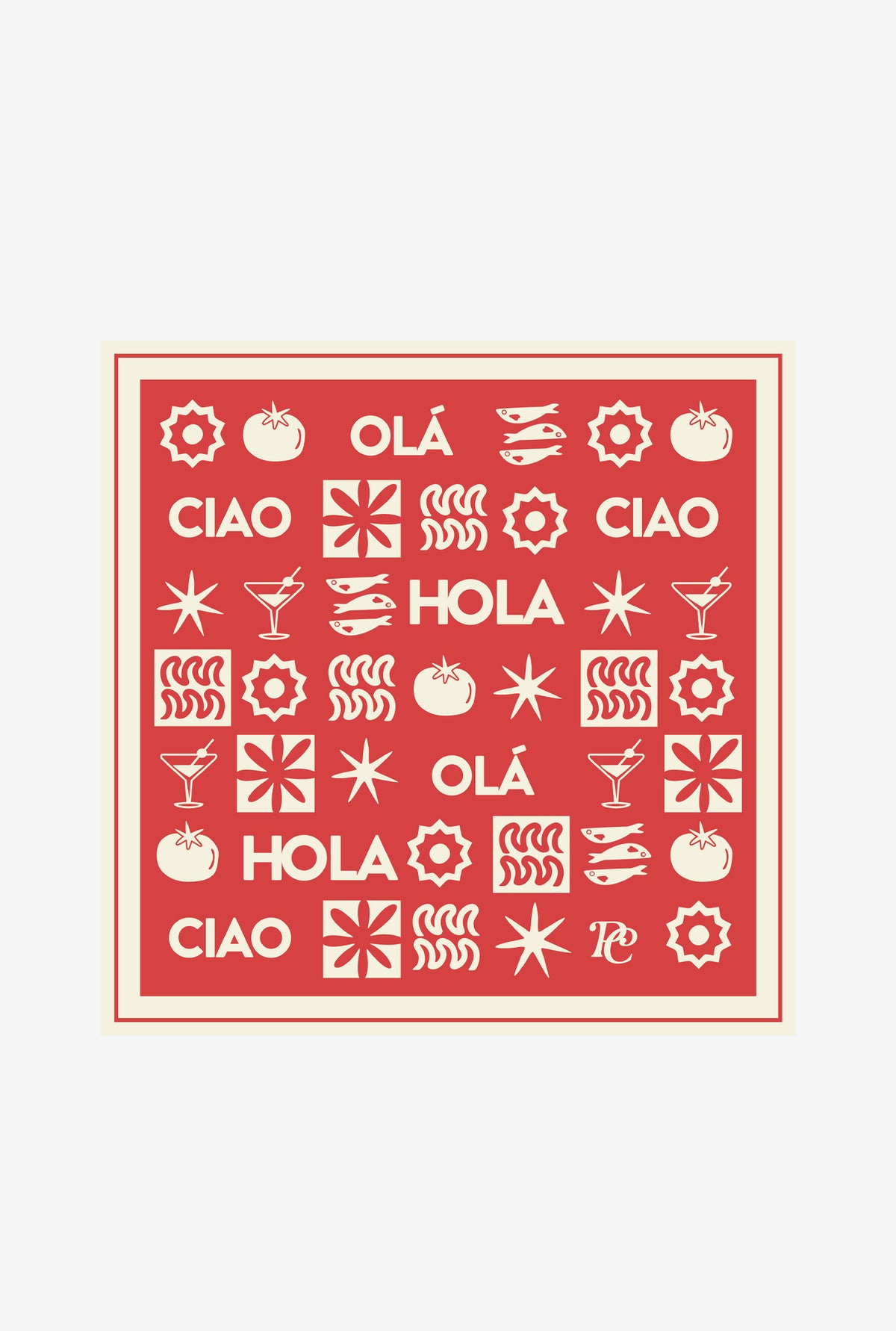 Euro Summer Scarf - Red