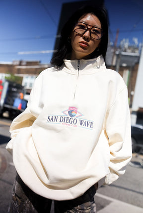 San Diego Wave FC Vintage Quarter Zip - Ivory