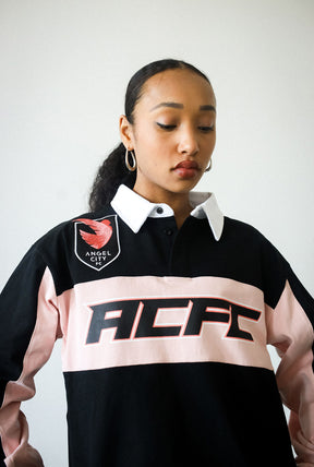 Angel City FC Rugby Polo - Black / Pink