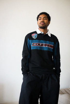 North Carolina Courage Rugby Polo - Black / Atlantic Blue